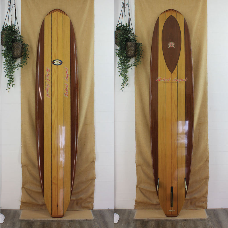 top and bottom view of robert august longboard