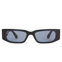 SITO Black sunglasses with blue lenses on a white background