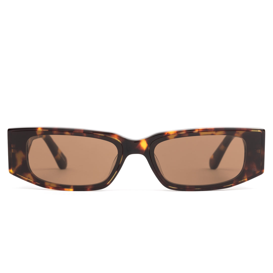 SITO round eyeglasses with a patterned frame, featuring amber-colored lenses.