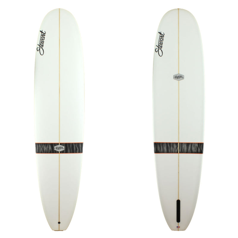 Stewart Surfboards 9'4 Ripster with black stripe and red pinline
