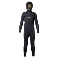 Black Xcel wetsuit on a white background