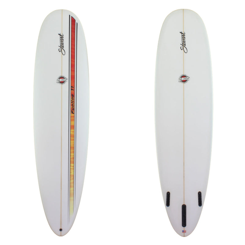 Stewart 7'6" Funline 11 (7'6", 22 1/2", 3") B#127434 with red and orange racing stripe 