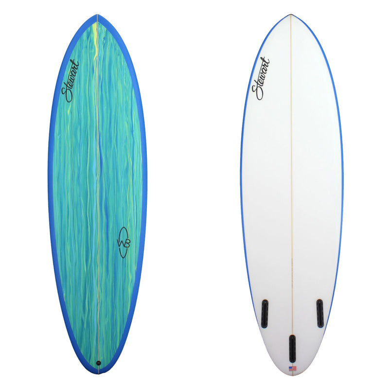6'2" Wild Bill (6'2", 20 3/4", 2 5/8") Mid-Length B#127517 with blue and green vertical streaks