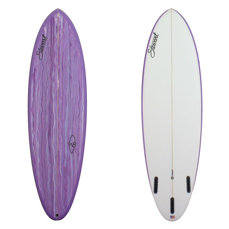 purple swirl deck and clear bottom view of a wild bill