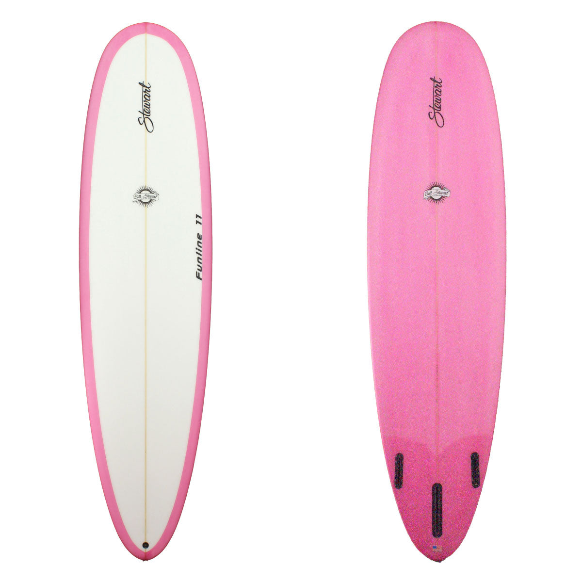 Stewart 7'6" Funline 11 (7'6", 22 1/2", 3") B#127864 with pink resin on bottom