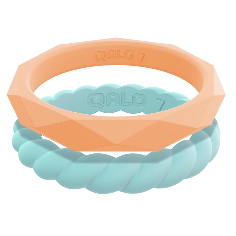 QALO WOMEN'S STACKABLE "L" SILICONE RING