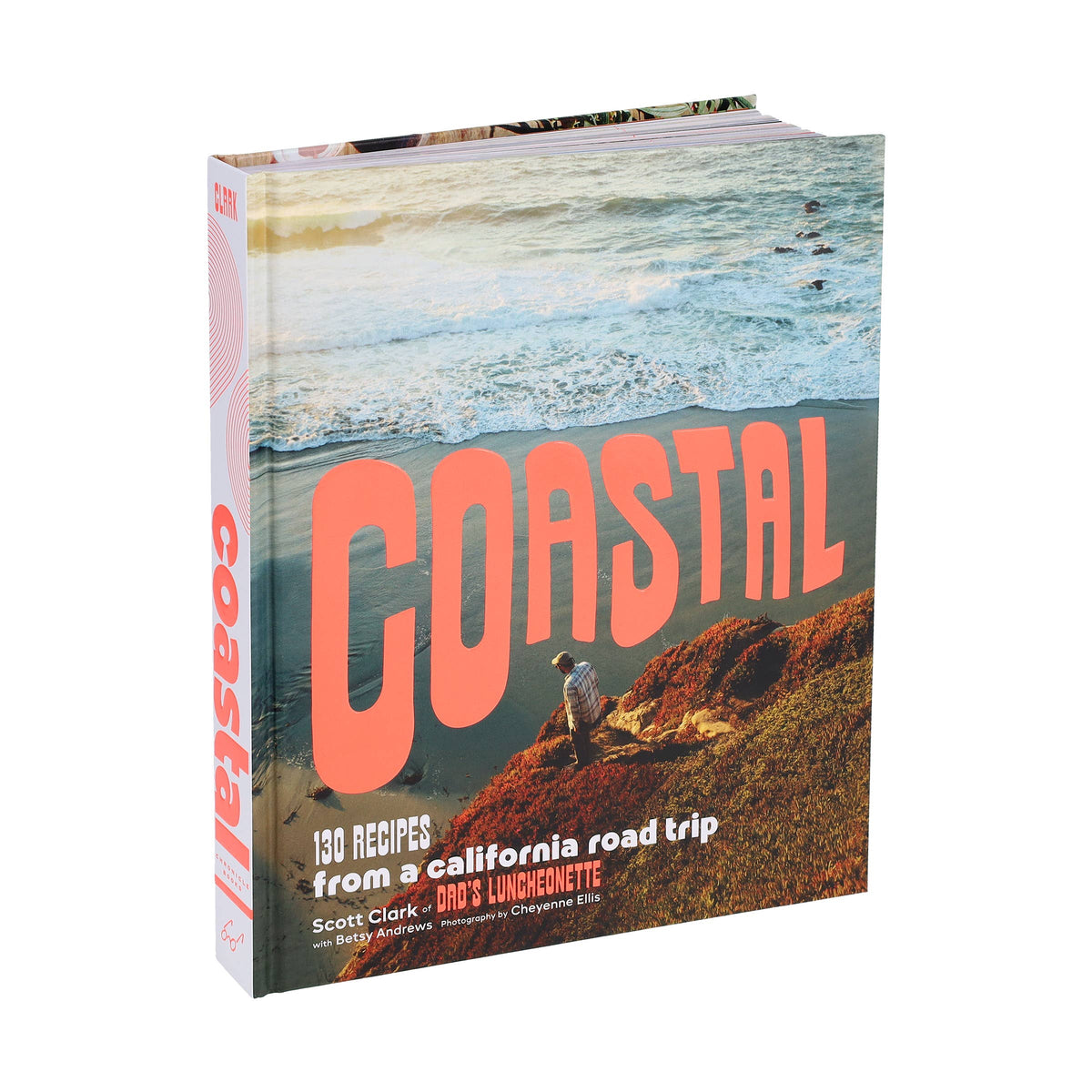 Book titled 'Coastal' with a beach scene on the cover