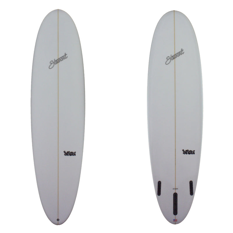 deck and bottom view of a stewart midlength with a sand finish 