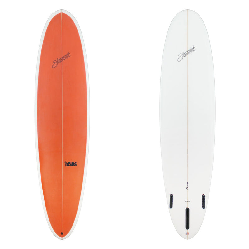 Stewart Mid-Length 7'10" 2FUN (7'10", 22 3/4", 3") B#129476 with a rust color panel on the deck