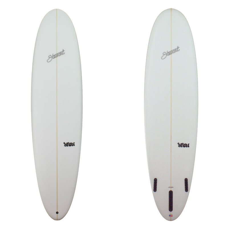 Deck and Bottom View of a stewart 2Fun Midlength with no color work sand finish 