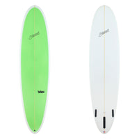 Stewart Mid-length 8'0" 2FUN (8'0", 23", 3 1/8") B#129194 with a green panel on the deck 