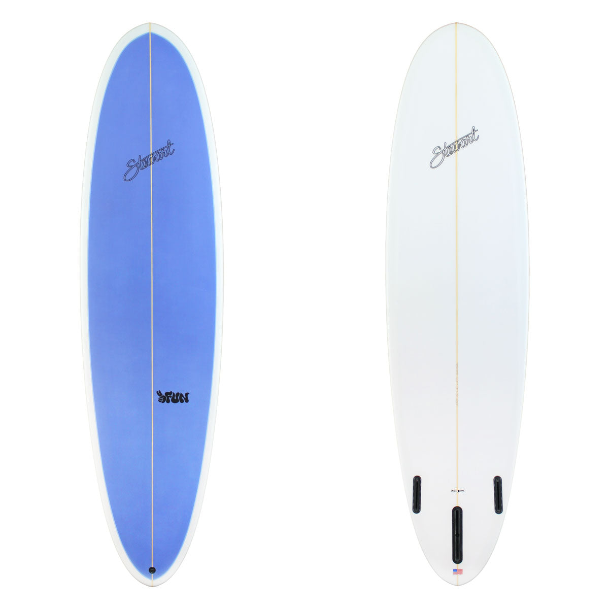 Stewart Mid-Length 7'2" 2FUN (7'2", 22", 2 3/4") B#129434 with a Violet panel on the deck