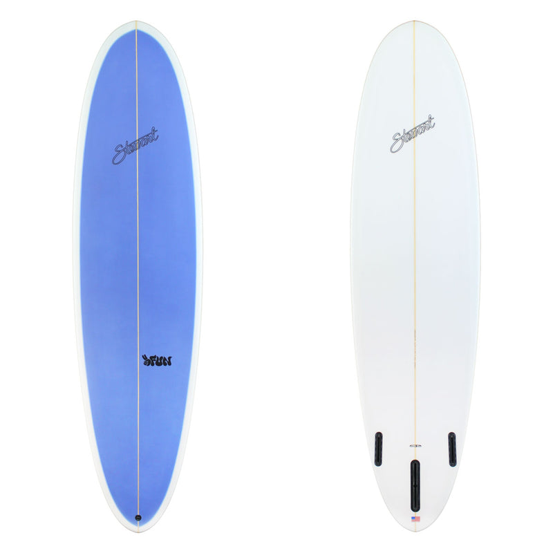 Stewart Mid-Length 7'2" 2FUN (7'2", 22", 2 3/4") B#129434 with a Violet panel on the deck