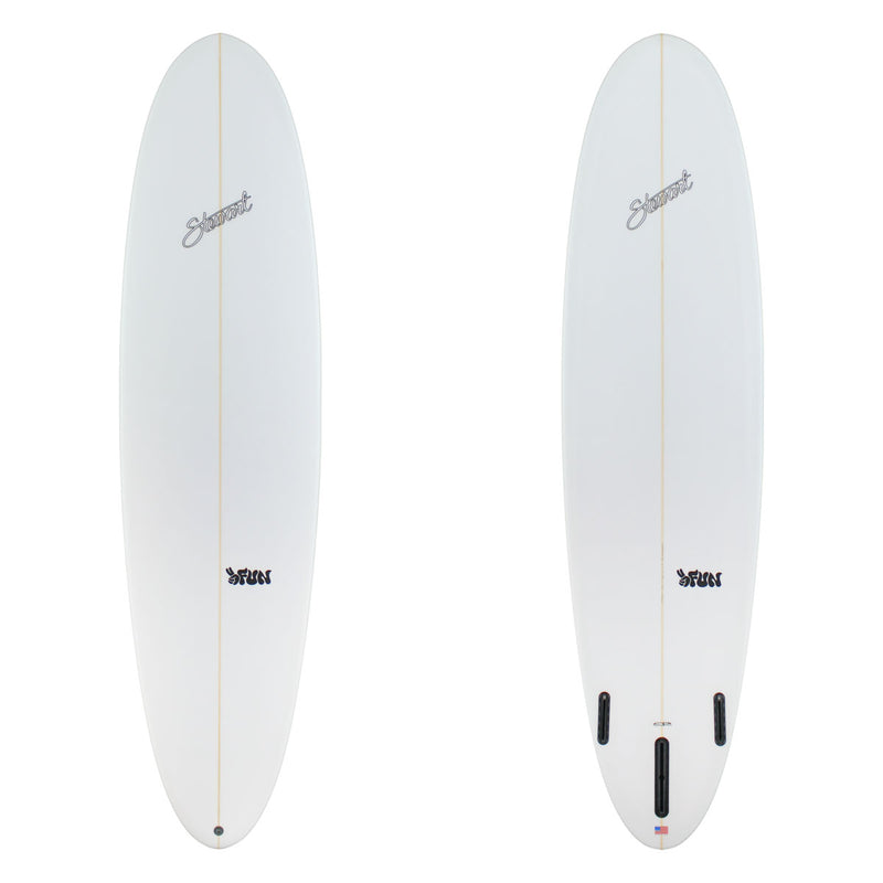Stewart Mid-length 7'6" 2FUN (7'6", 22 1/2", 3") B#129505 clear and sanded only