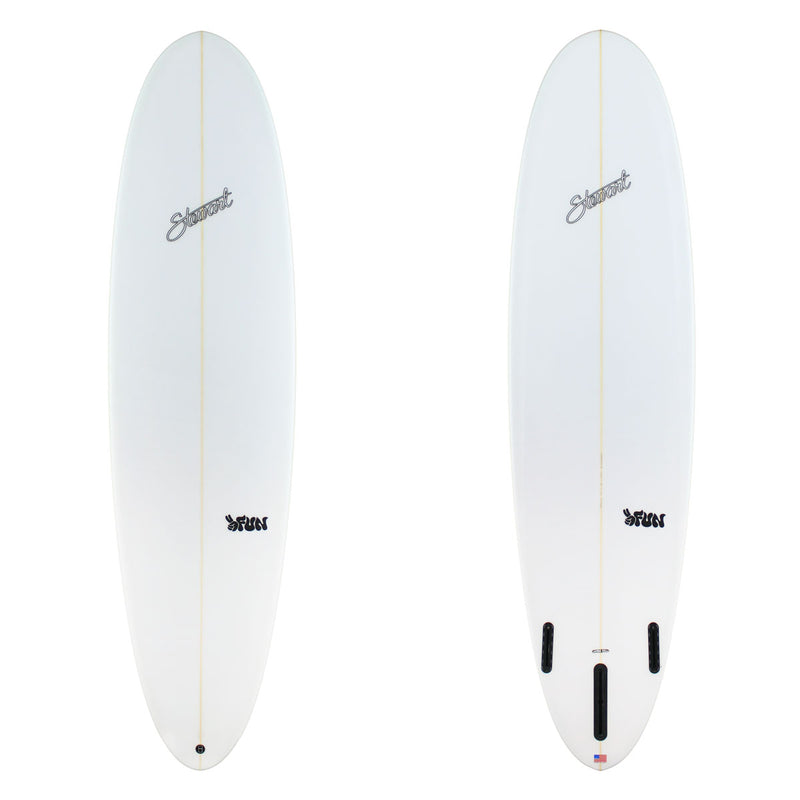 Stewart Mid-Length 7'2" 2FUN (7'2", 22", 2 3/4") B#129524 clear and sanded only