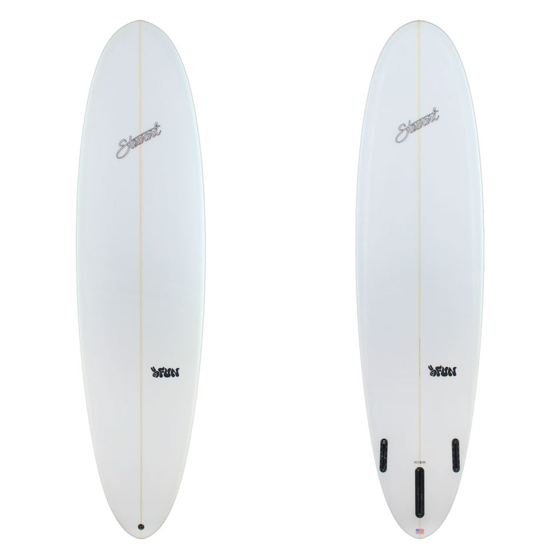 Stewart Mid-Length 7'6" 2FUN (7'6", 22 1/2", 3") B#129648 clear and sanded only