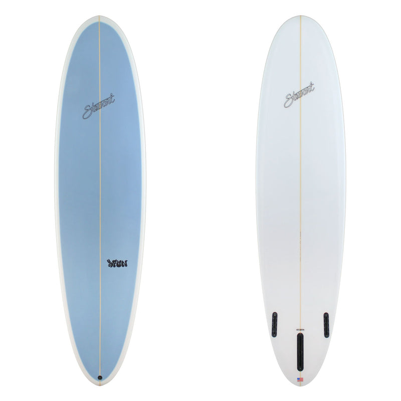 Stewart Mid-Length 7'4" 2FUN (7'4", 22 1/2", 2 7/8") B#129840 with a light grey panel on the deck