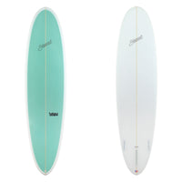 Stewart Mid-Length 7'6" 2FUN (7'6", 22 1/2", 3") B#129867 with a light green panel on the deck