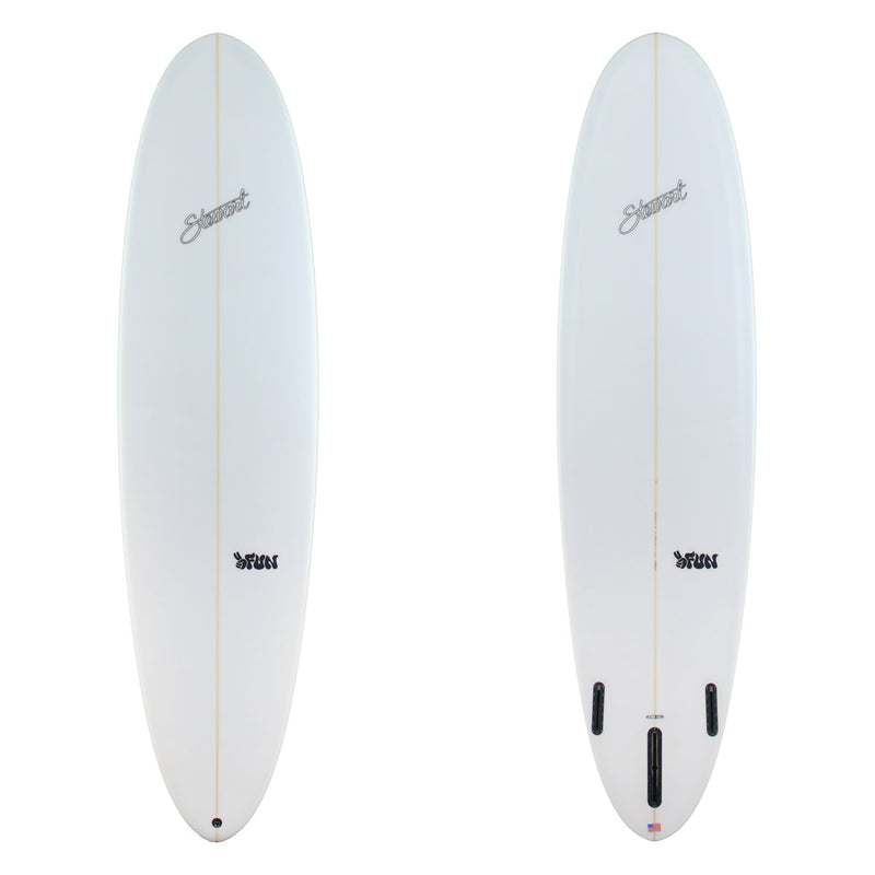 Stewart Mid-Length 7'6" 2FUN (7'6", 22 1/2", 3") B#129868 clear and sanded only