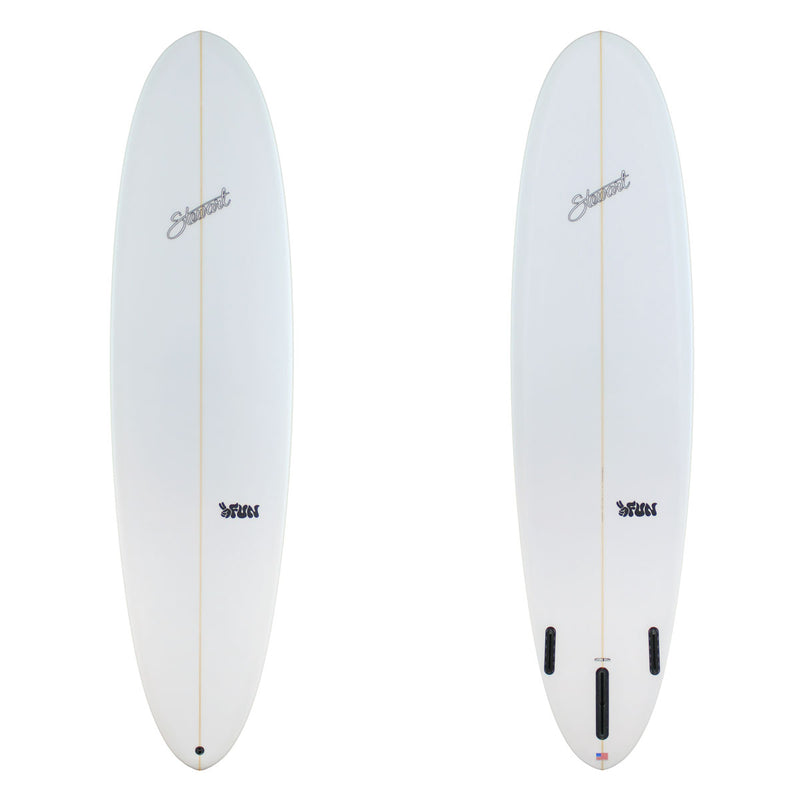 Stewart Mid-Length 7'6" 2FUN (7'6", 22 1/2", 3") B#129869 clear and sanded only