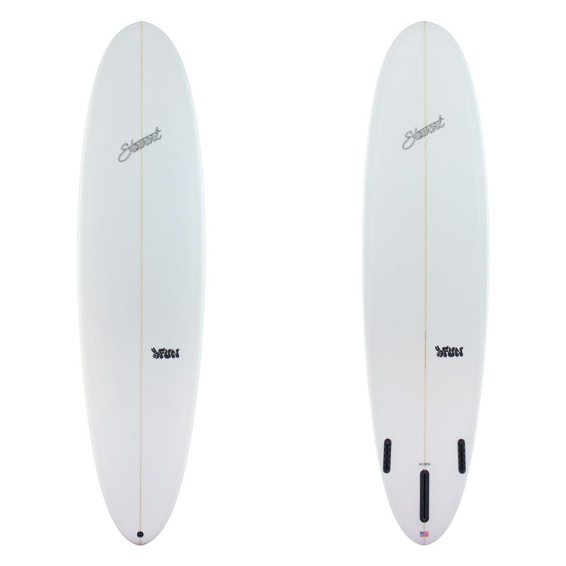 Stewart Mid-length 7'8" 2FUN (7'8", 22 3/4", 3") B#130073 clear and sanded only with black logos