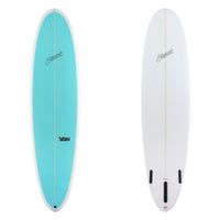 Stewart 2Fun with a light blue deck and white bottom. There is black branding on both sides