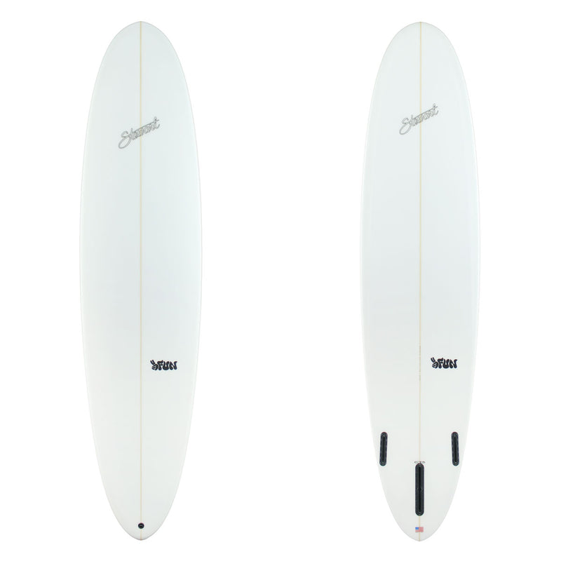 Stewart Mid-Length 8'0" 2FUN (8'0", 23", 3 1/8") B#130225 clear and sanded only with black logos