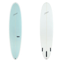 Stewart Mid-Length 8'0" 2FUN (8'0", 23", 3 1/8") B#130227 with a light blue panel on the deck