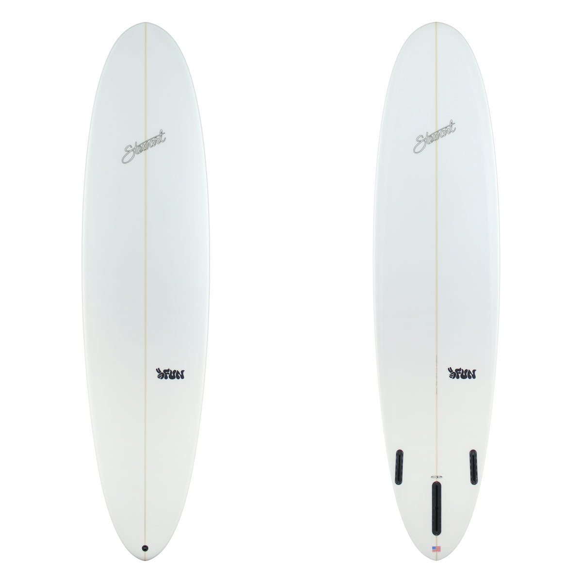 Stewart MidLength 7'10" 2 Fun (7'10", 22 3/4", 3") B#130234 clear and sand only with black logos