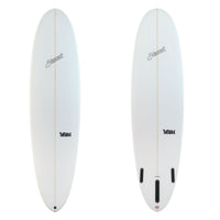 7'2" 2 Fun (7'2", 22", 2 3/4") B#130244
Two images of a white Stewart 2Fun with black branding on both sides.