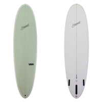 2FUN MID LENGTH SURF BOARD WITH LIGHT GREEN DECK PANEL 