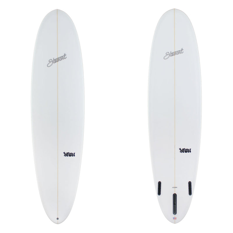 stewart 2fun midlength with clear glassjob and black logos