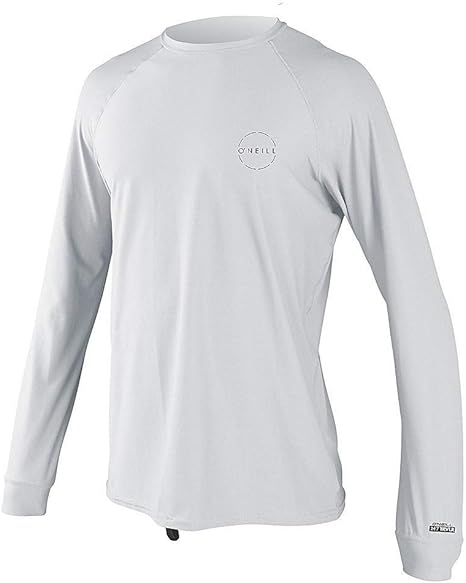 White long-sleeve shirt with a brand logo on a white background