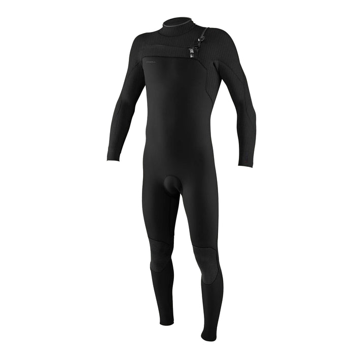 O'Neil black full wetsuit with a chest zip closure designed for water sports.