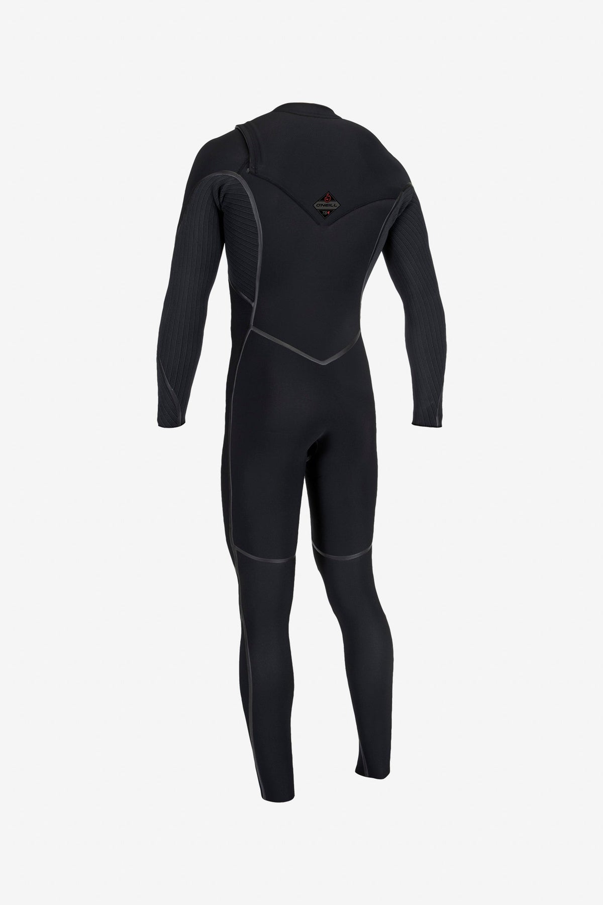 Black wetsuit on a white background