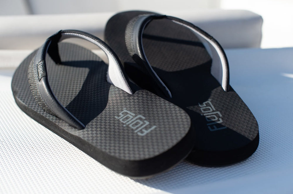 Black flojos flip discount flops