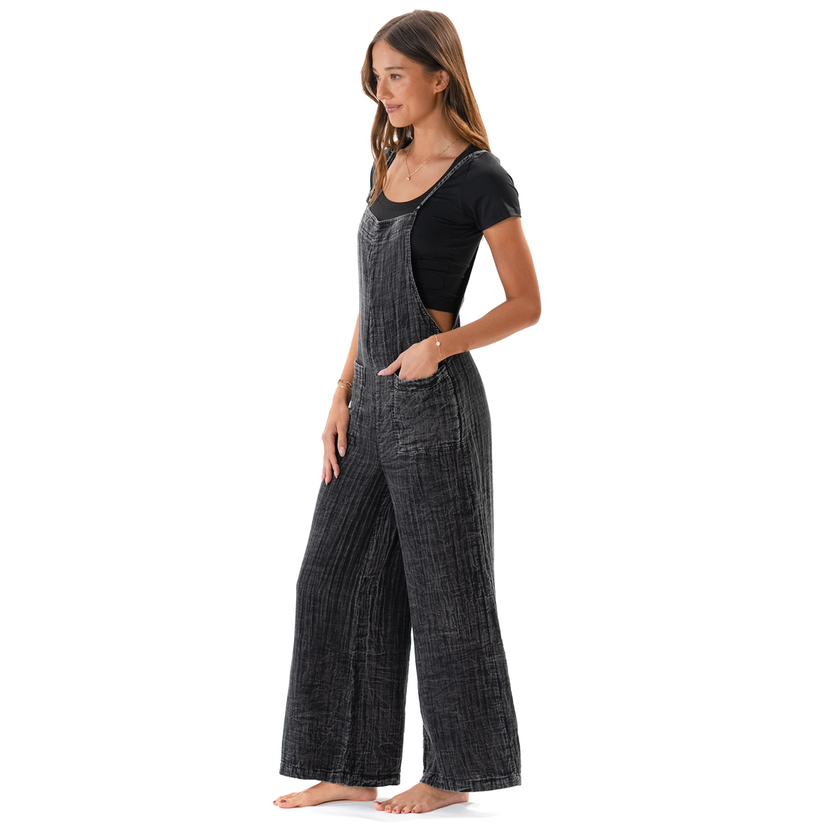 LOTUS & LUNA VINTAGE BLACK NOMAD JUMPSUIT
