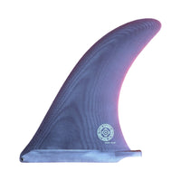 RED surf fin with a logo on a white background