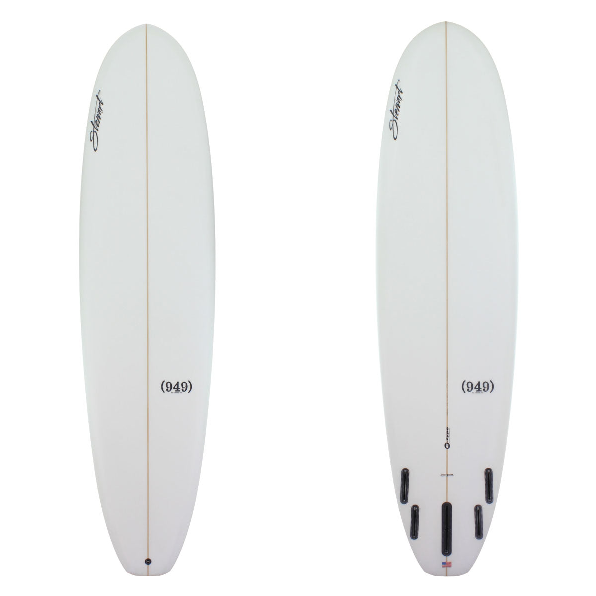 STEWART 949 CLEAR MID LENGTH SURF BOARD