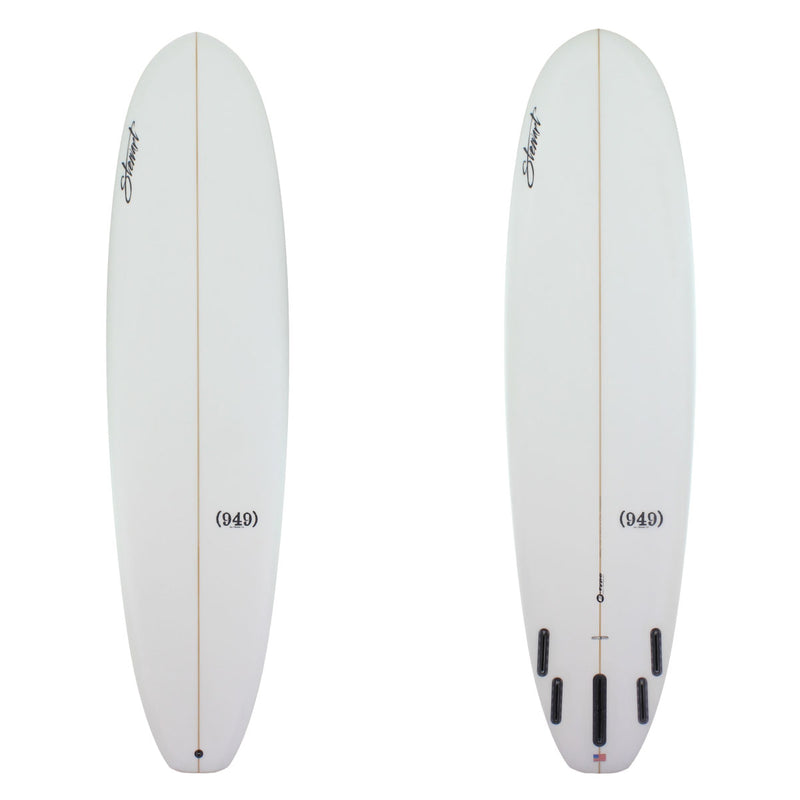 STEWART 949 CLEAR MID LENGTH SURF BOARD