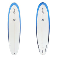 Stewart Mid-Length 7'0" (949) (7'0", 22", 2 3/4") B#129478 with a blue rail wrap on the top and bottom