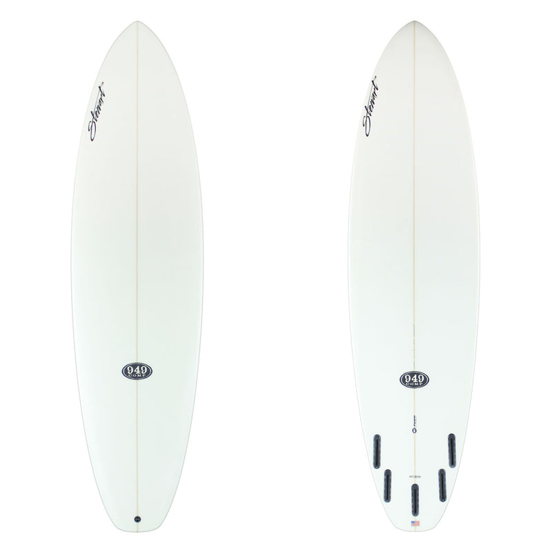Stewart Midlength 7'0" 949-Comp (7'0", 22", 2 3/4") B#130054 Clear with Black Logos, Sand Only