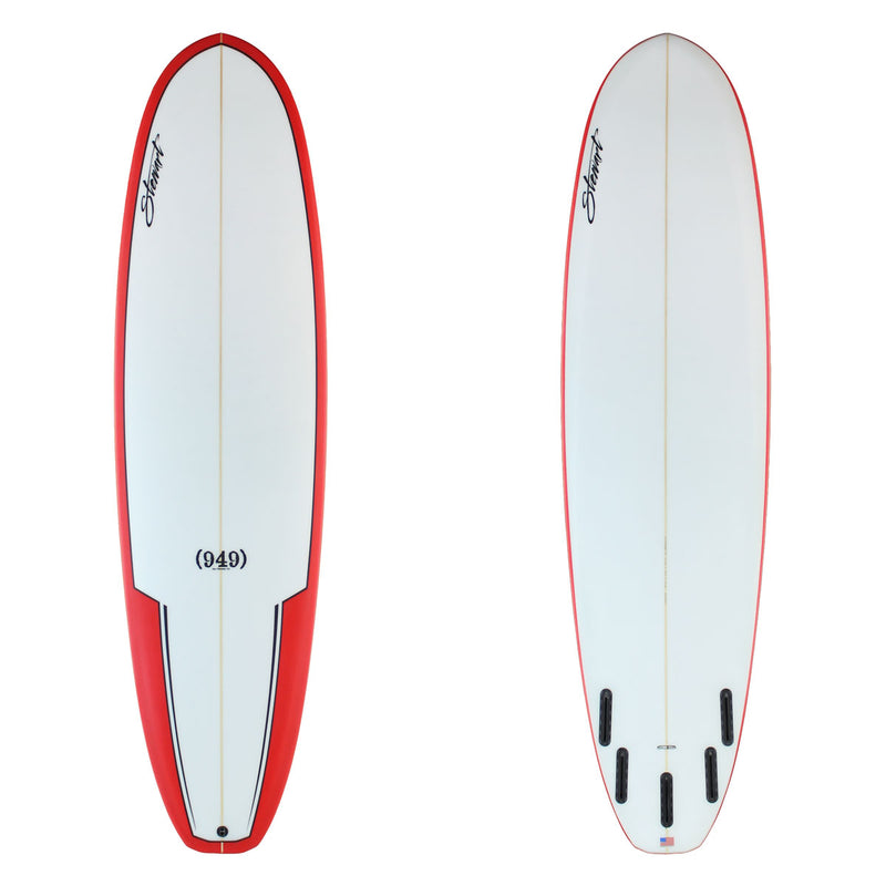 Stewart Mid-Length 7'0" (949) (7'0", 22", 2 3/4") B#129525 with red rails