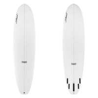 Stewart Mid-Length 7'6" (949) (7'6", 22 1/2", 2 7/8") B#130018 clear and sanded only with black logos