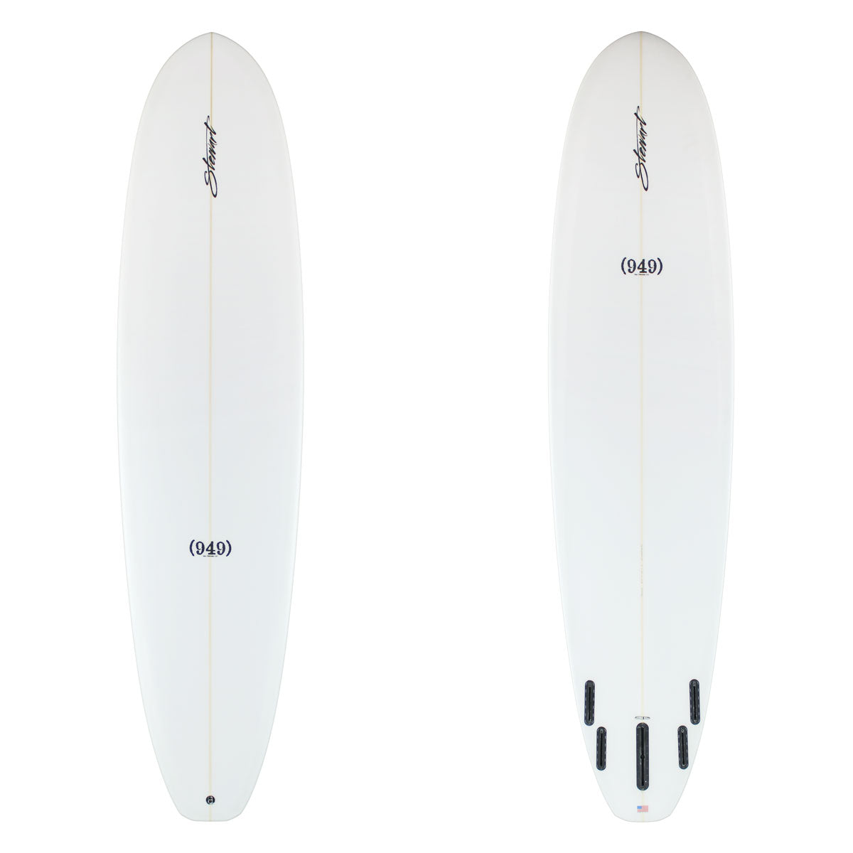 Deck and bottom view of a clear Stewart 949 