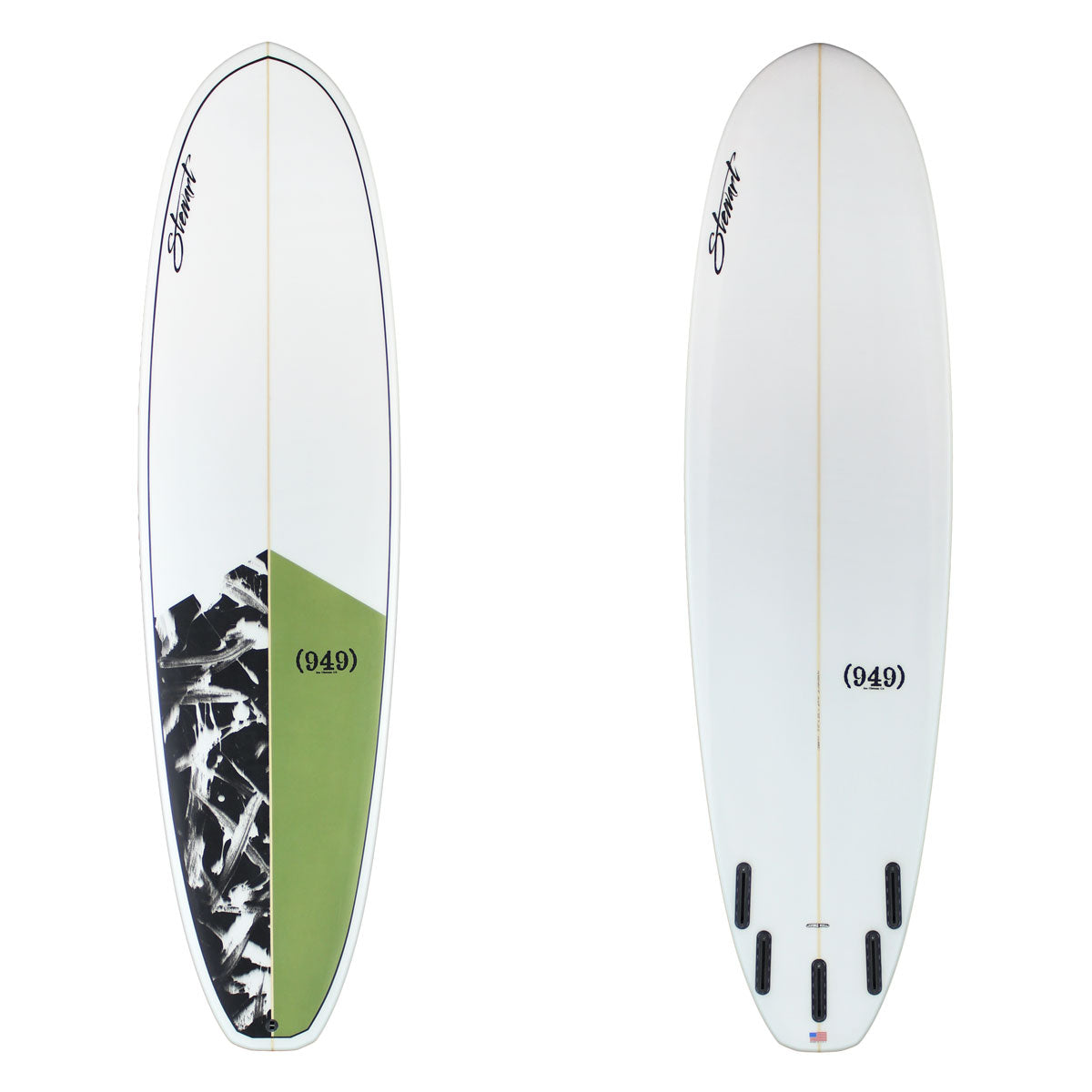 stewart 949 mid length with a green and black tail spray