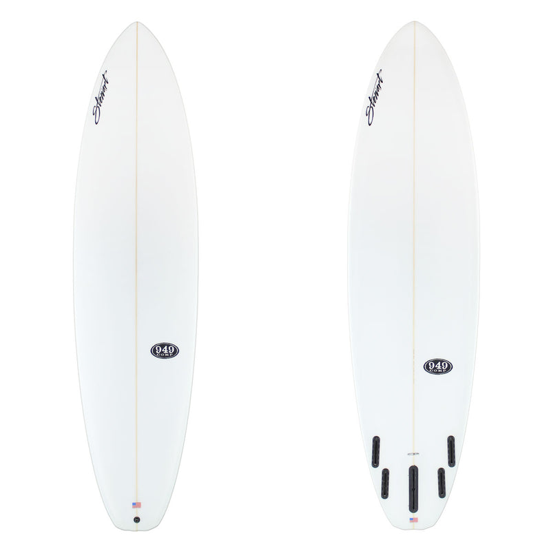 Stewart Mid-Length 7'6" 949-Comp (7'6", 22 1/2", 2 7/8") B#129479 clear and sanded only