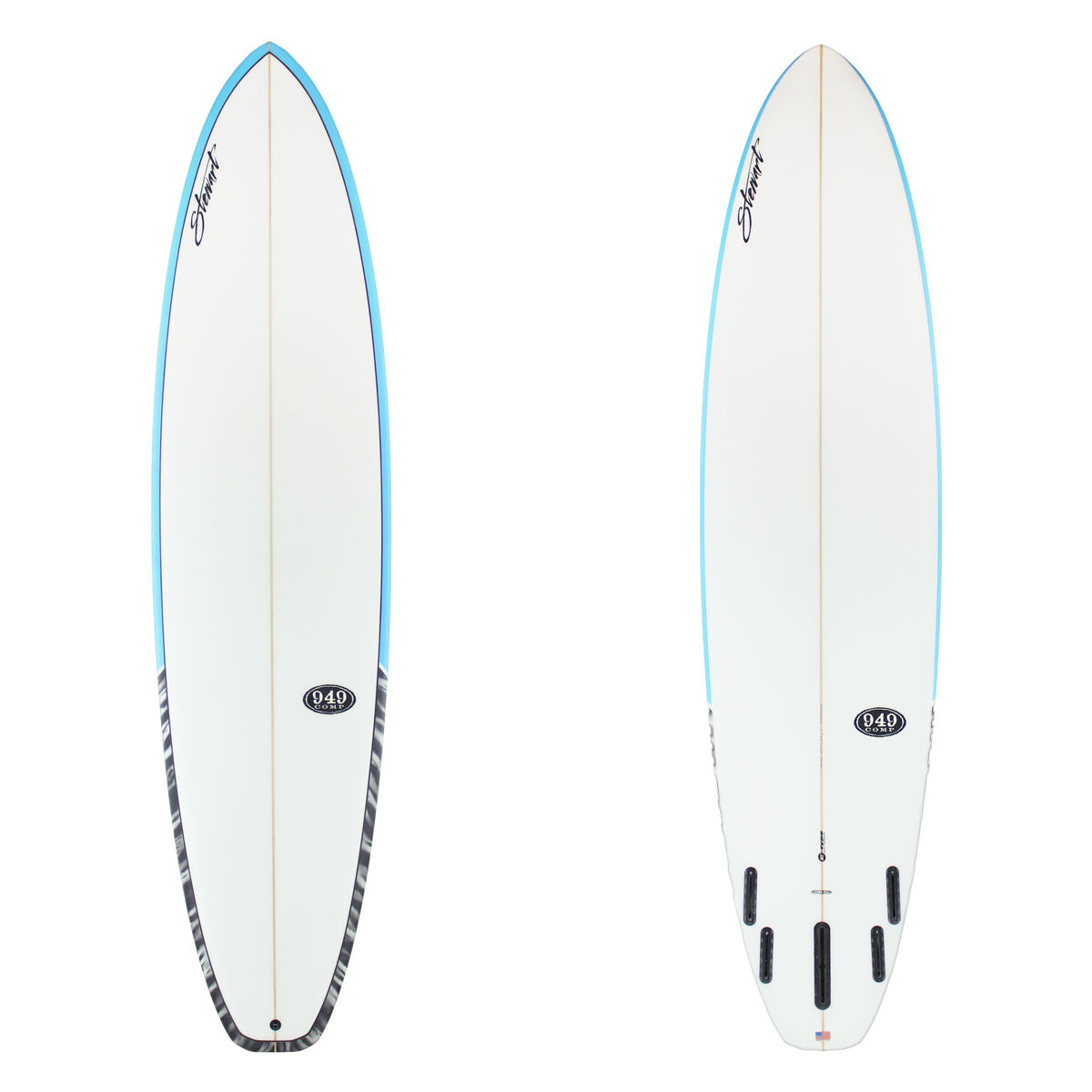 Stewart Mid-Length 8'0" 949-Comp (8'0", 23", 3") B#128993 With blue black rails 