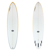Stewart Mid-Length 8'0" 949-Comp (8'0", 23", 3") B#129936 with an orange and grey faded rail