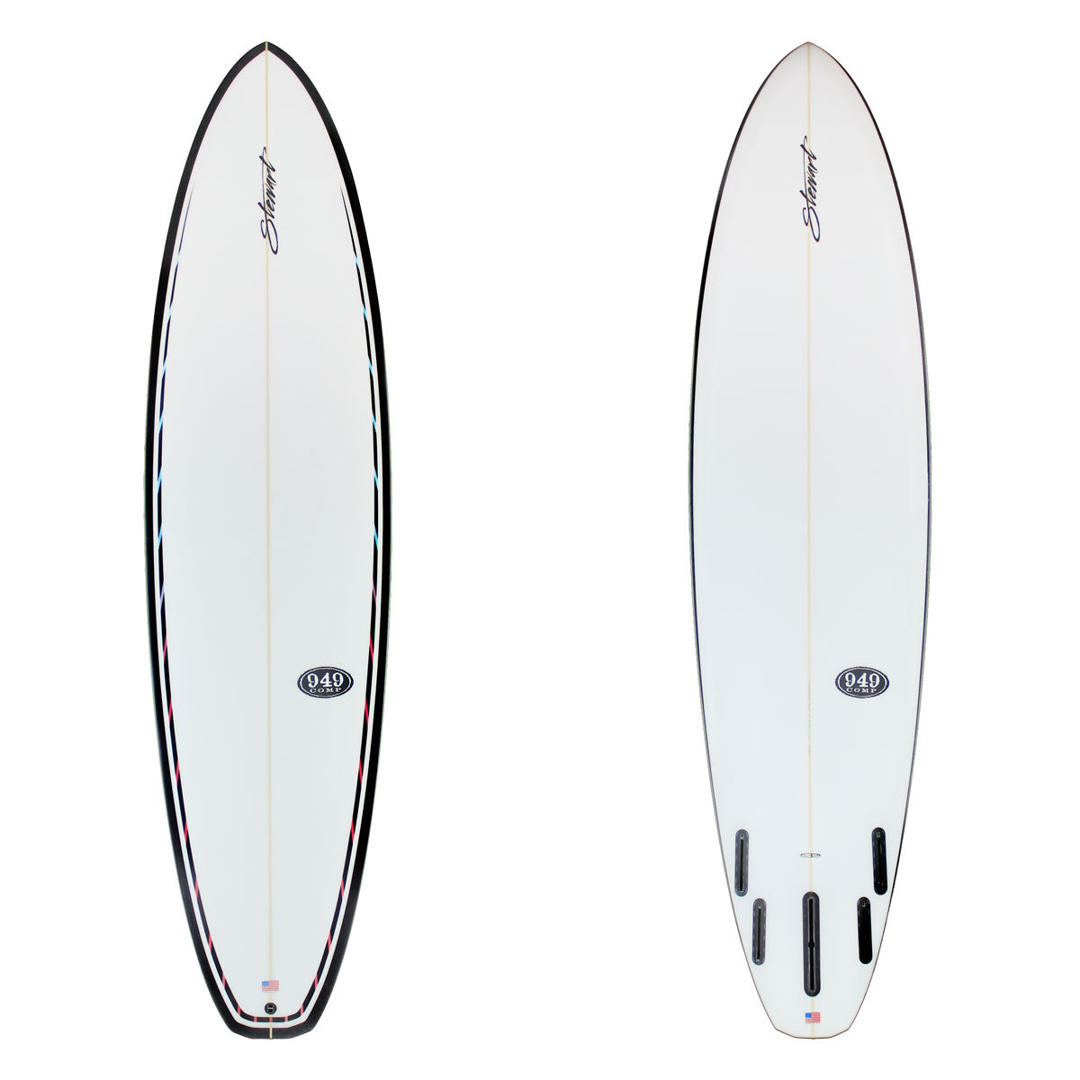 Stewart Mid-Length 7'6" 949-Comp (7'6", 22 1/2", 2 7/8") B#129236 with black rails